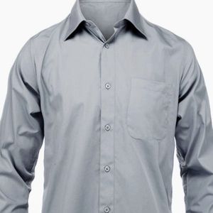 Gitman Brothers solid medium gray dress shirt